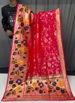 Pure Silk Red Traditional Wear Paithani Saree